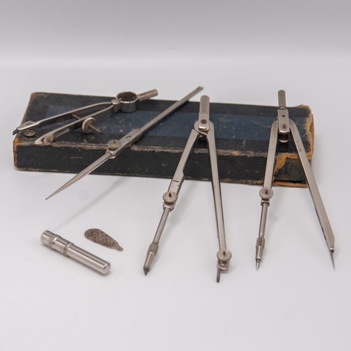 Vintage drawing compass set - vintage,