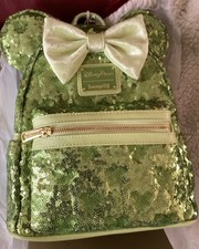 Disney Loungefly Tinkerbell Sequin Green Backpack