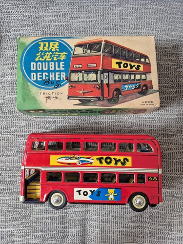 Vintage tinplate 1960s - tinplate, red