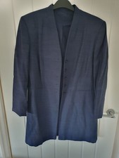 Ladies Long Blue Fit Button