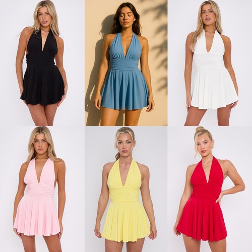 Womens sexy plunge halter - plunge,
