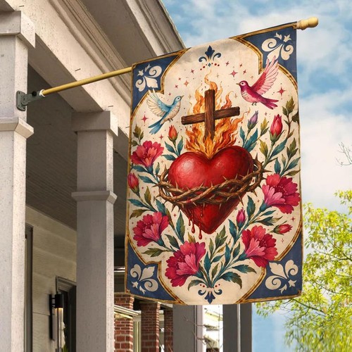 Sacred heart jesus garden - heart,