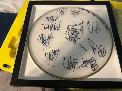 Slipknot band signed - slipknot, drumhead