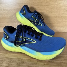 Brooks Men’s Trainers Size 9.5 UK Glycerin GTS 21 Blue Yellow Road Running Shoes