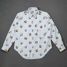 Mark McNairy White Big Top Shirt Medium P2P 23" 100% Cotton Twill Button Down 