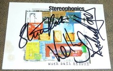 STEREOPHONICS WITH STUART SIGNED WORD GETS AROUND POSTCARD IN PERSON UACC DEALER
