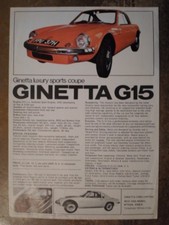 GINETTA G15 orig 1970 1971 UK
