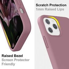 Liquid Silicone Case for iPhone 12 Pro Max 6.7 Case, Gel Rubber (Lilac Purple)
