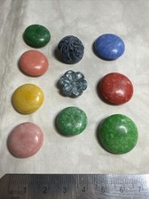 c.1930s Collection of 10  Bandalasta/Mottled Plastic Buttons