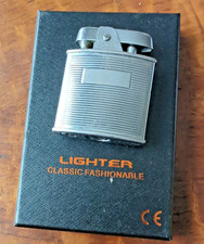 VINTAGE RONSON CADET ENGLISH PATENT CHROME PETROL  POCKET LIGHTER