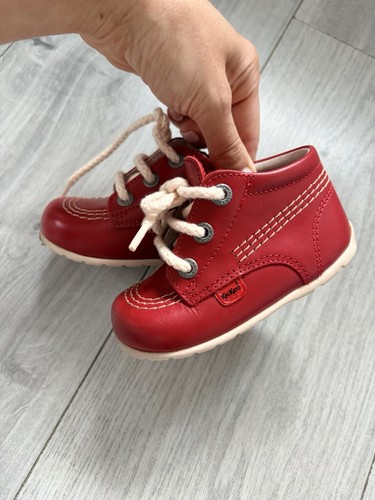 Unisex baby red kickers - baby,