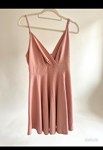 Shein pink satin skater - shein,