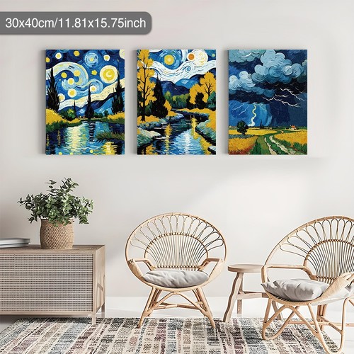 Starry style landscape - starry-style,