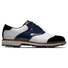 FootJoy Mens DryJoys Premiere Wilcox Golf Shoes - 54323 - White/Navy/Black