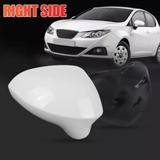 Right White Rearview Wing