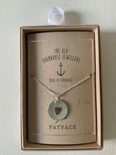 Fat Face Copper Heart Sterling Silver Necklace