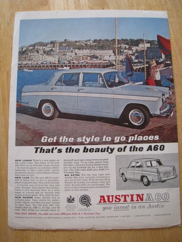 Austin a60 car 1963 advert - a60,