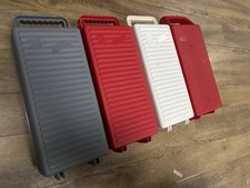 4 x Vintage Grey Red & White