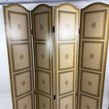 Vintage Hand Painted 4 Panel