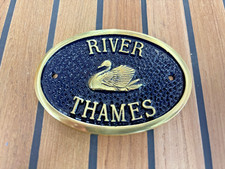 RIVER THAMES Brass Plate Sign
