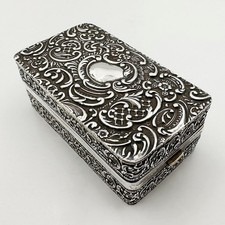 RARE ANTIQUE CURLING TONGS HEATER STERLING SILVER MOUNTED BIRMINGHAM 1900