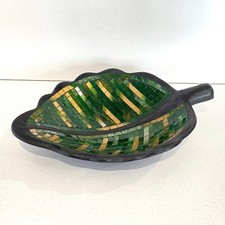 Mosaic Leaf Bowl Handmade Home Decor Display 35cm.....