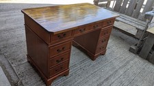 Reproduction pedestal desk with solid wood top 8 drawers LB110825B