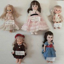 SET OF 5 VINTAGE DOLLS  5 - 8
