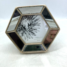 Azure Home Mirrored metal Photo Frame Holds 8cm x 8cm Stand Alone or Hung