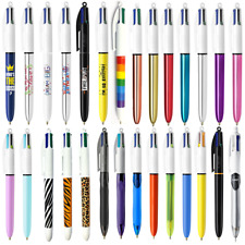 BIC 4 Colours Pens Ballpoint Multi - Original Pro Fun Grip Fashion Shine & Fine