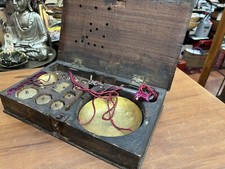 Boxed Vintage Brass Balance Scales 4 Pans