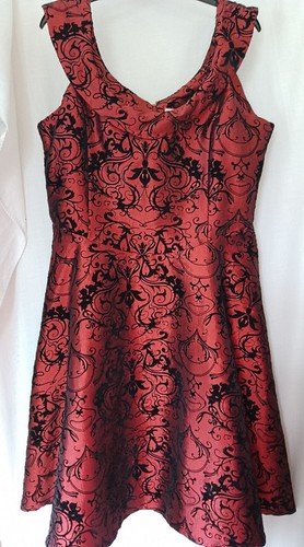 Ladies dress rust red - ladies,