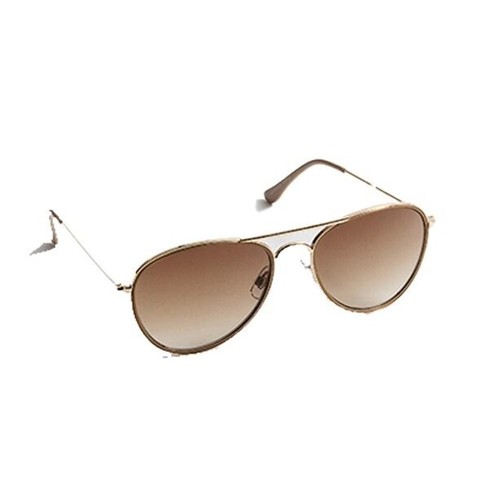 Rounded style beige sunglasses - rounded,