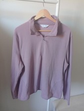 Primark Soft Pink Women's 3/4 Zip Fleece Size XL 18-20