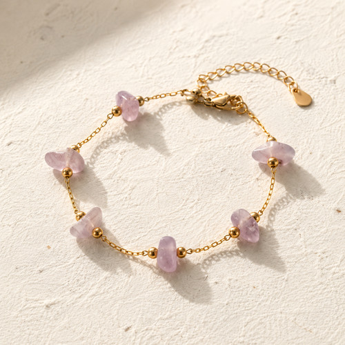 Natural purple jade chip - purple,