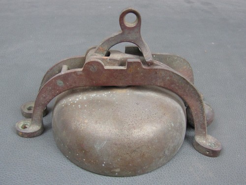 Vintage brass tram roof - , bell