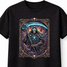 Grim Reaper T Shirt Cyber Neon