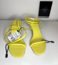 ZARA LIME GREEN STRAPPY HEELS