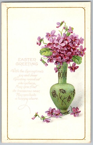 Antique postcard easter - antique,