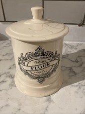 Cloverleaf T.G Green Pottery Storage Jar Plain Flour Traditional Vintage