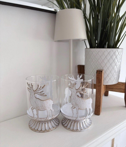 Set decorative glass tea - of,
