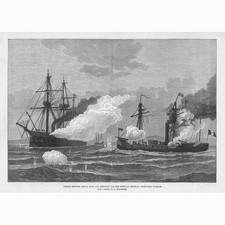 HMS Shah & Amethyst in Combat