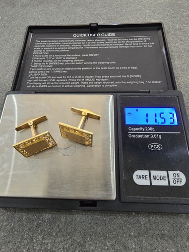 Solid 18k gold cufflinks - 18k,
