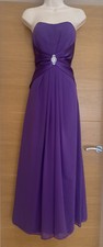 Mark Lesley Ladies Aubergine Purple Embellished Maxi Dress Size 6 30in Chest