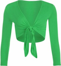 Knot Tie Up Front Shrug Short