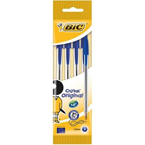 Pack blue bic - 4, cristal