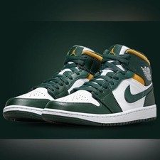 Nike Air Jordan 1 Mid Sonics 2021, UK9/ EU44/ US1- 554724 371