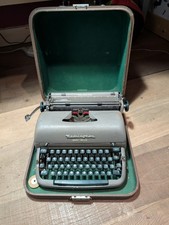 VINTAGE 50'S REMINGTON QUIET-RITER MIRACLE TAB GREY TYPEWRITER W/CASE+SPARES