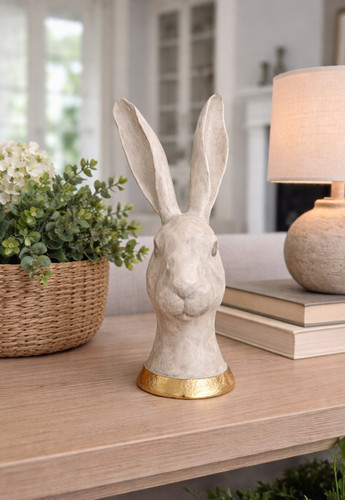 Decorative hare head bust - decorative,