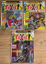 TOXIC COMICS #1 #2 #7, 1991, VG+ GO WITH THE FLOW!